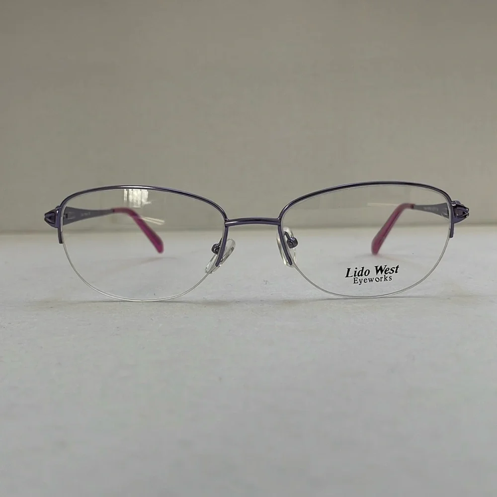 NWT Lido West Tiara Purple Metal Eyeglass Frame